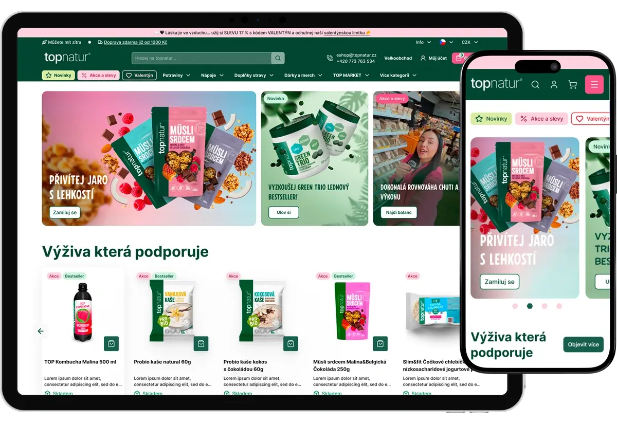Topnatur — desktopová a mobilní verze